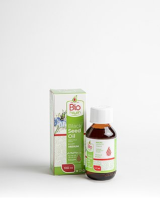 100ml egyptian black seed oil bottle with product box private label example biohayah